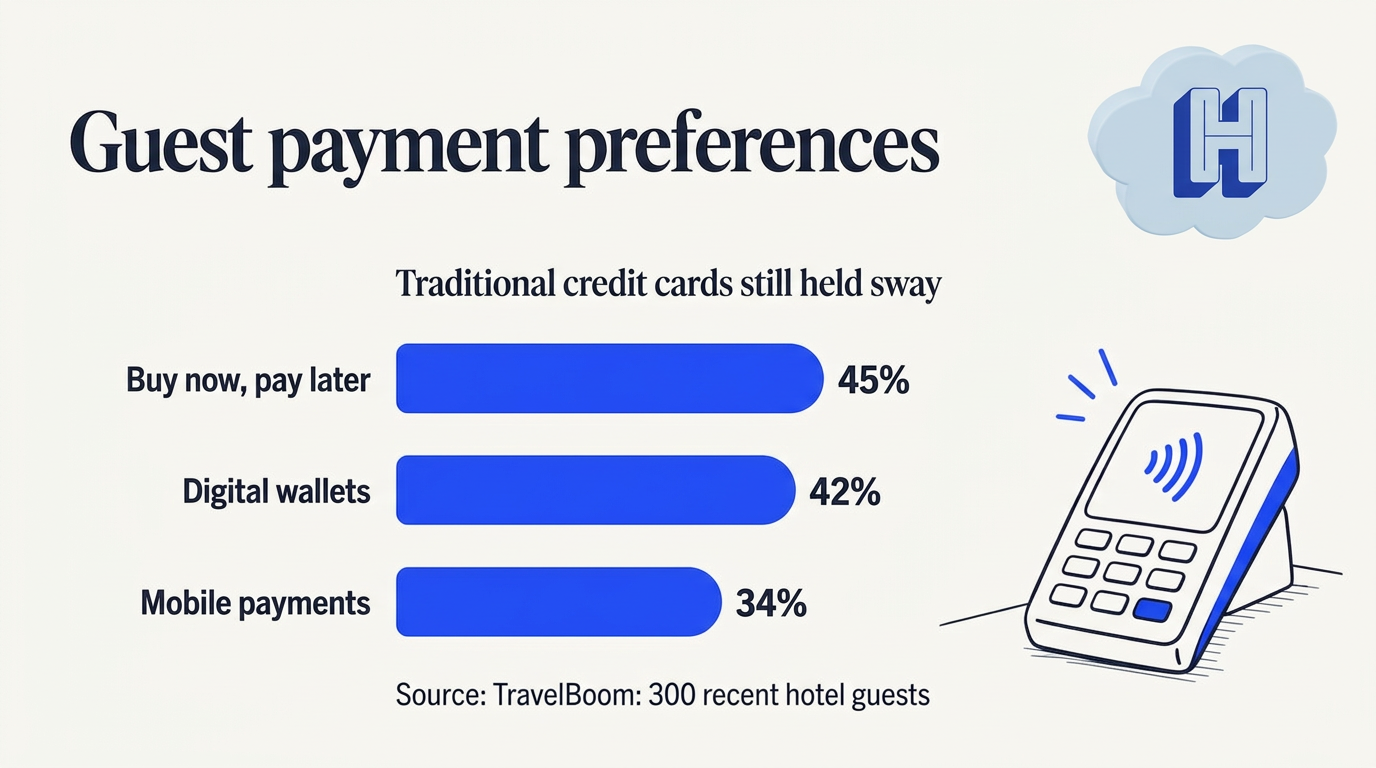 Guest payment preferences by payment method