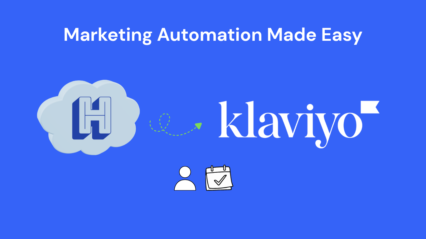 Hotelia and Klaviyo integration showing guest profile and booking event sync for independent hotels